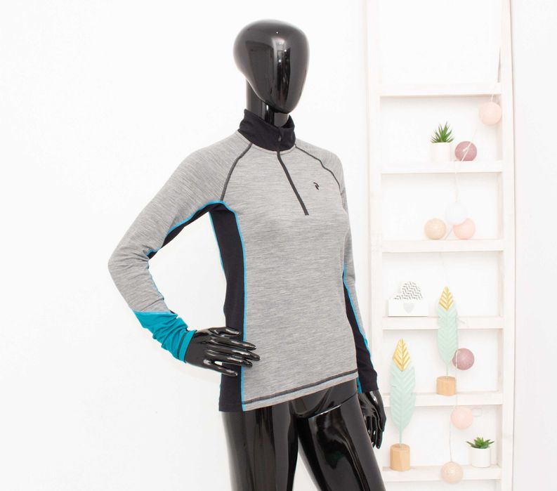 Peak Performance дамска блуза с цип от мериносна вълна термо бельо S