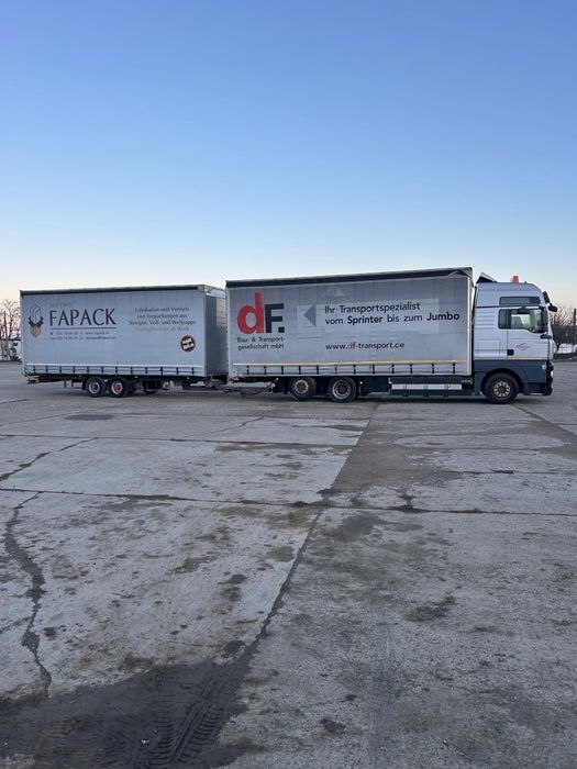 Camion MAN TGA 26.430 + remorca ACKERMANN GALVANIZATA cu prelata