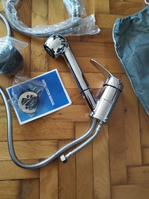 Baterie Bucătărie Premium - Monocomandă, Pipă Extractibilă, Cromată