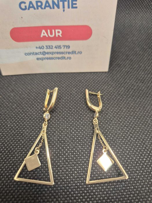 Cercei aur 14K 2.87g (50226.1 Ag11 Piata Nicolina) Garantie 2 ani!