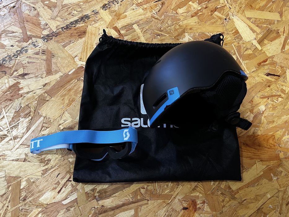 Set cască și ochelari schi copii (Grom) Salomon + Scott