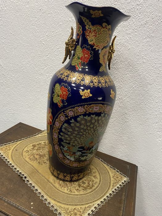 Голяма масивна кристална купа рязано стъкло Европа 1970-те