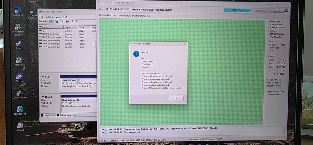 2 HDD 3,5 WD Red pentru NAS (1TB buc)