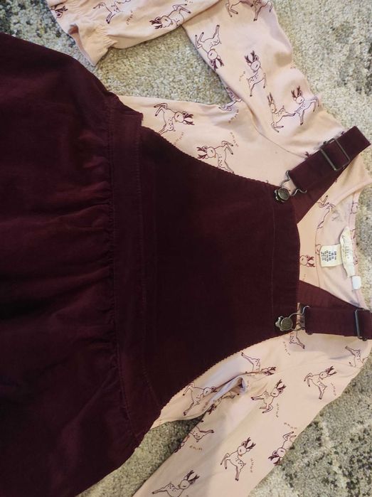 Комплект сукманче и блузка H&M ръст 140