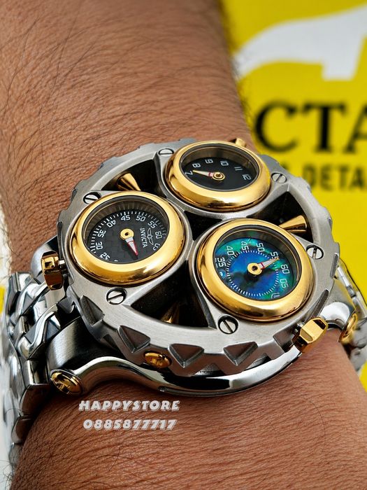 INVICTA Cerberus Silver/Gold 47 mm, Инвикта нов мъжки часовник