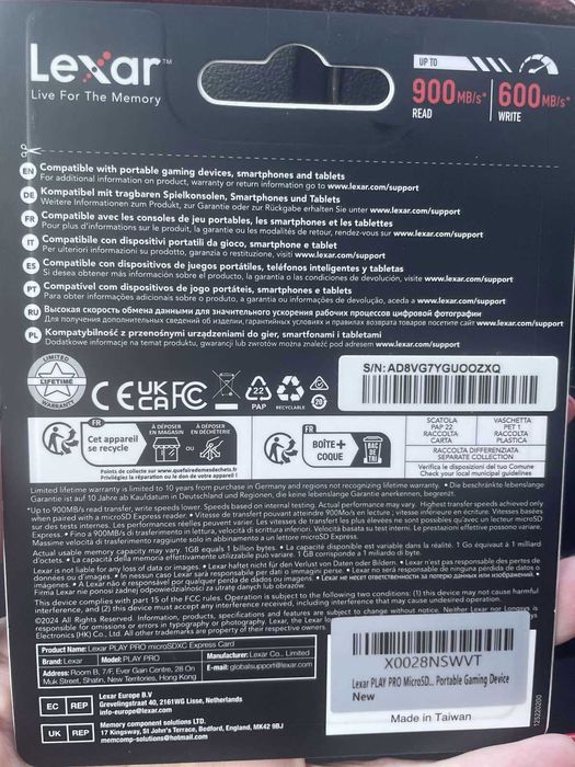 Lexar PlayPro microSDXC microsd карта 1tb