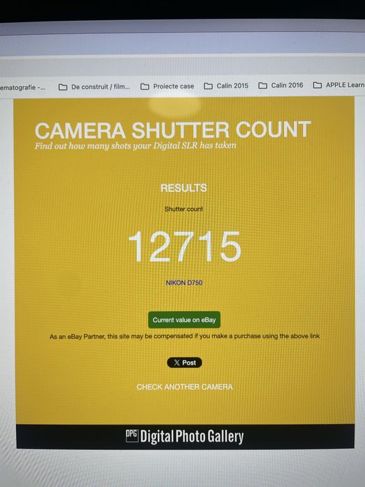 Nikon D750 cu 12.715 cadre