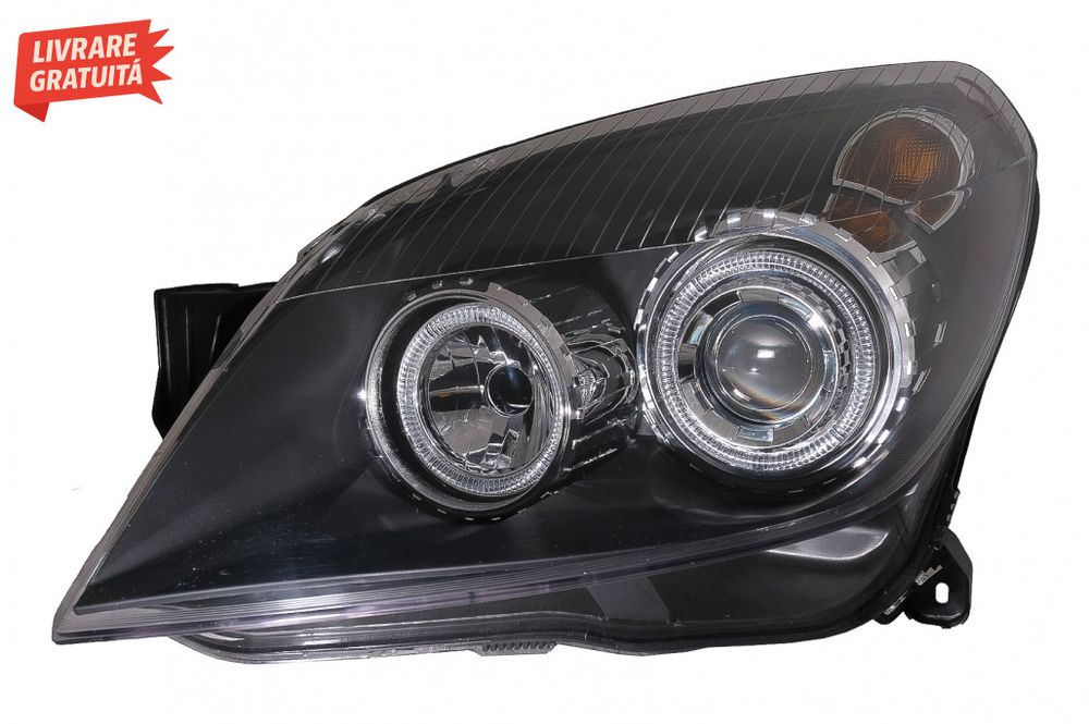 Faruri Opel Astra H (03.2004-2009) Angel Eyes Negru