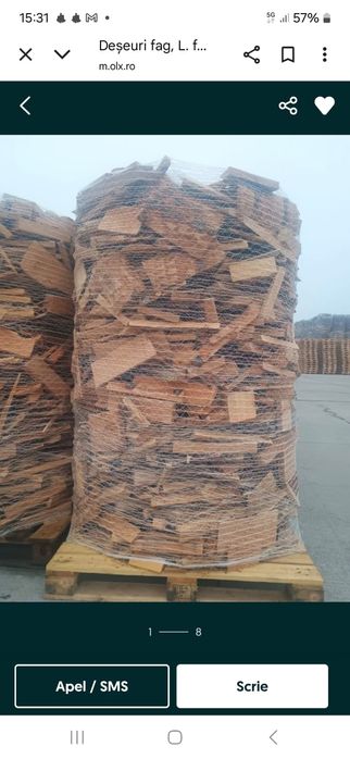Super oferta deșeuri fag, molid, l. foc. paletizat/plasa, carbuni