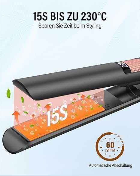 Преса за коса BESTOPE MIX 25мм за къдрици и изправяне 2в1 керамично покритие LCD дисплей