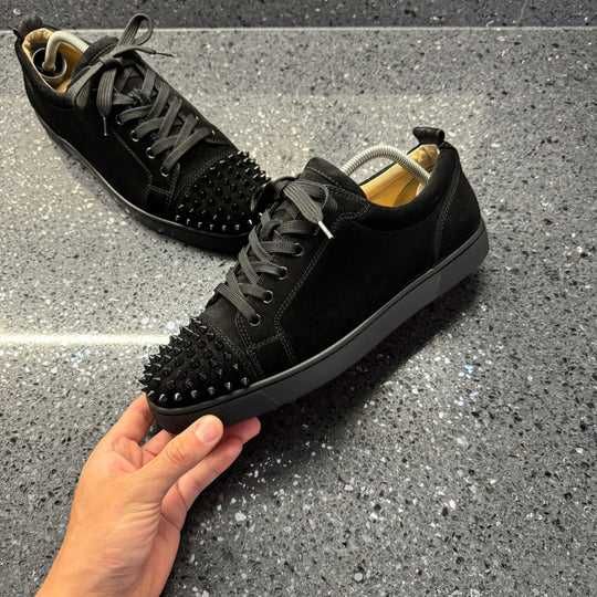 ELEGANT Louboutin Red Bottoms Low Black с шип (от/до 40-44 номер) LUX