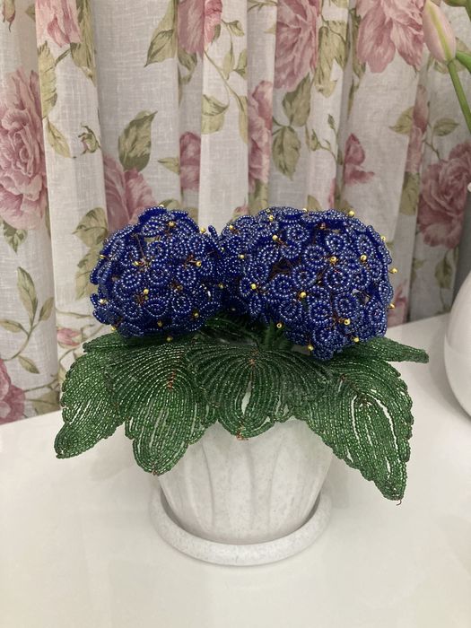 Гортензия из бисера