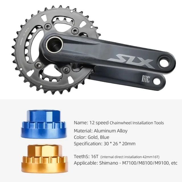 Cheie foaie angrenaj monobloc Shimano 12 viteze bicicleta M 71 81 9100