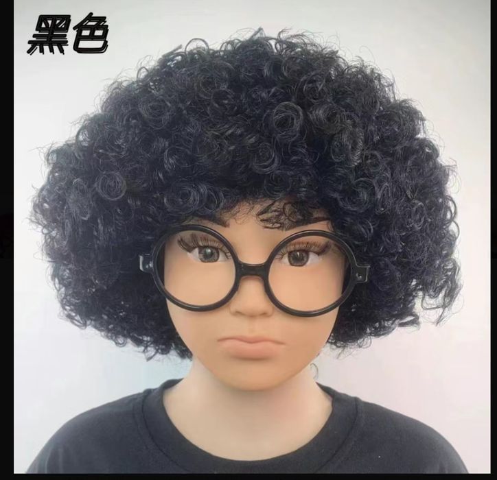 Парик кудрявые черные