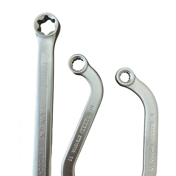 НЕМСКИ Специални Ключове S,С-образни Е-Torx 14ч HAWEK + ЛЕД ФЕНЕР