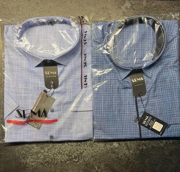 Мъжка Риза с къс ръкав Sema Fashion 3XL