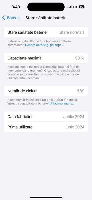 Vând iphone 15pro 128gb