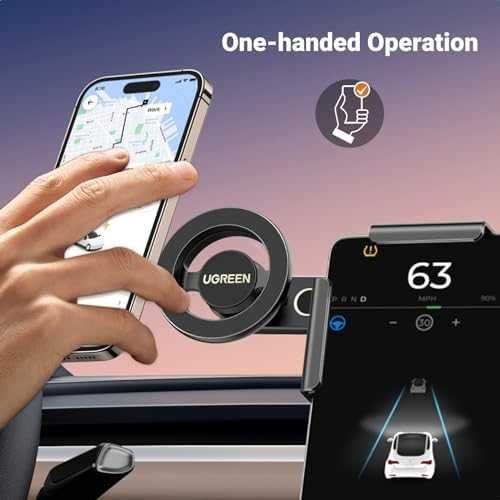Нов MagSafe Ротационен Държач за Tesla Model 3/Y - Мощен Магнит Стойка кола UGREEN