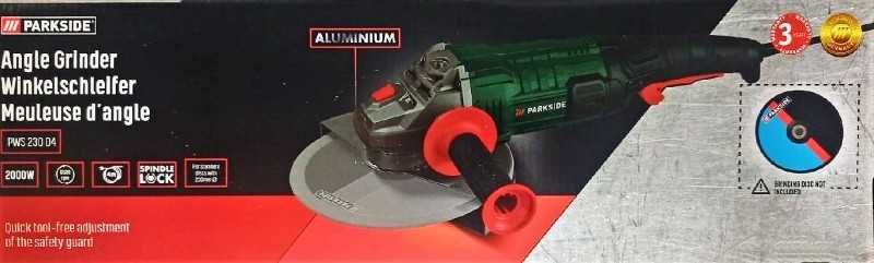 Нов Parkside 2000W Немски Ъглошлайф 200mm Ракета Рязане Пилене Шкурене