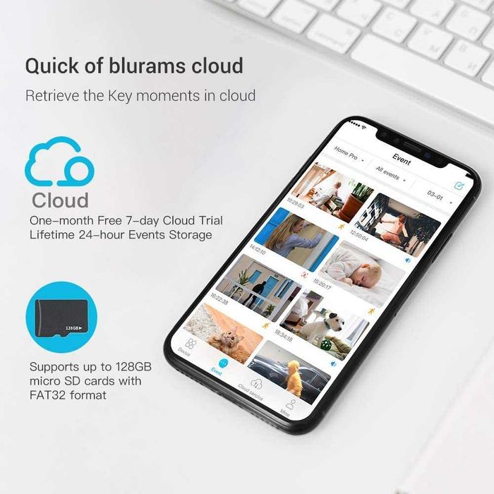 Камера/ бебефон- въртяща се Blurams Dome lite 2