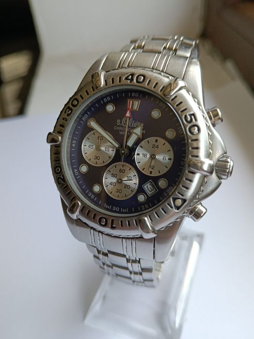 Ceas Bărbați s.Oliver Chronograph Inox Cadran Violet WR 100m