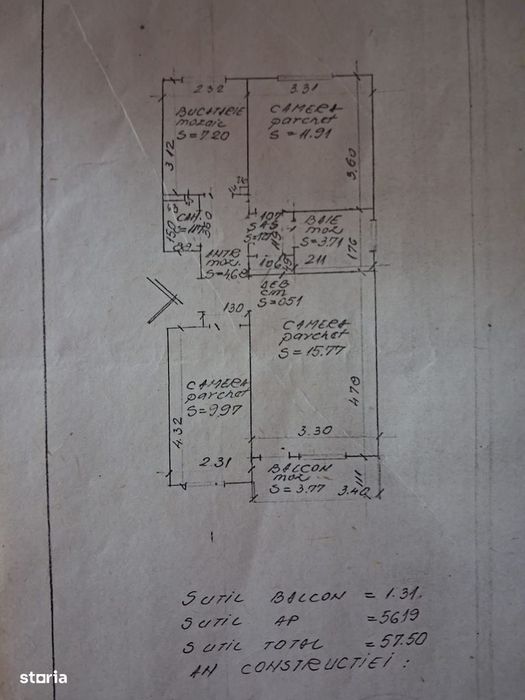Ap.3 camere decomandate, etaj 2 – Grigorescu, zona Tăietura Turcului
