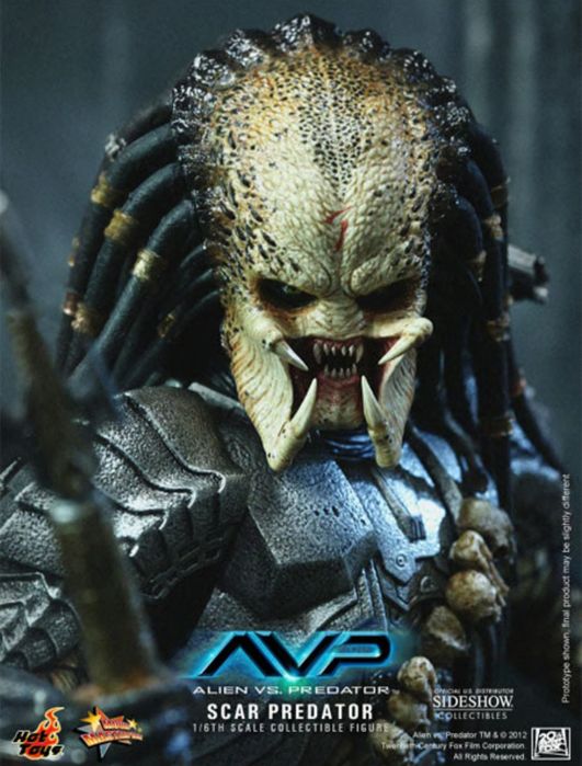 Hot Toys MMS190 Scar Predator 2.0 1/6  Alien vs. Predator/Белязаният Хищник