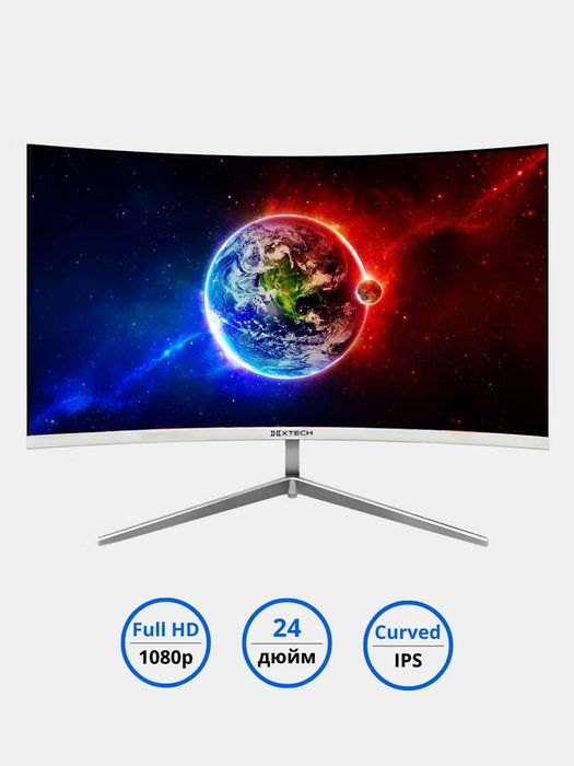 Монитор Xtech Curved, 24" Full HD, 75 Гц, матрица IPS