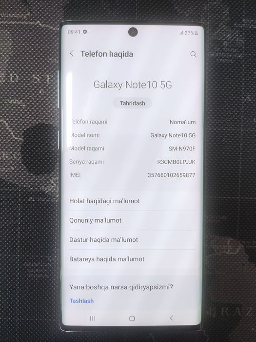 Samsung galaxy note 10 5G 12/256