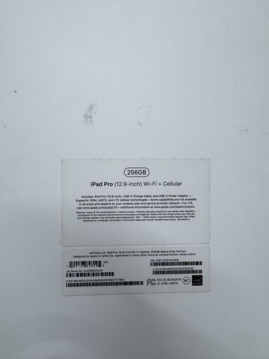 iPad Pro 256гб 12.9 Wi-Fi+ Cellular