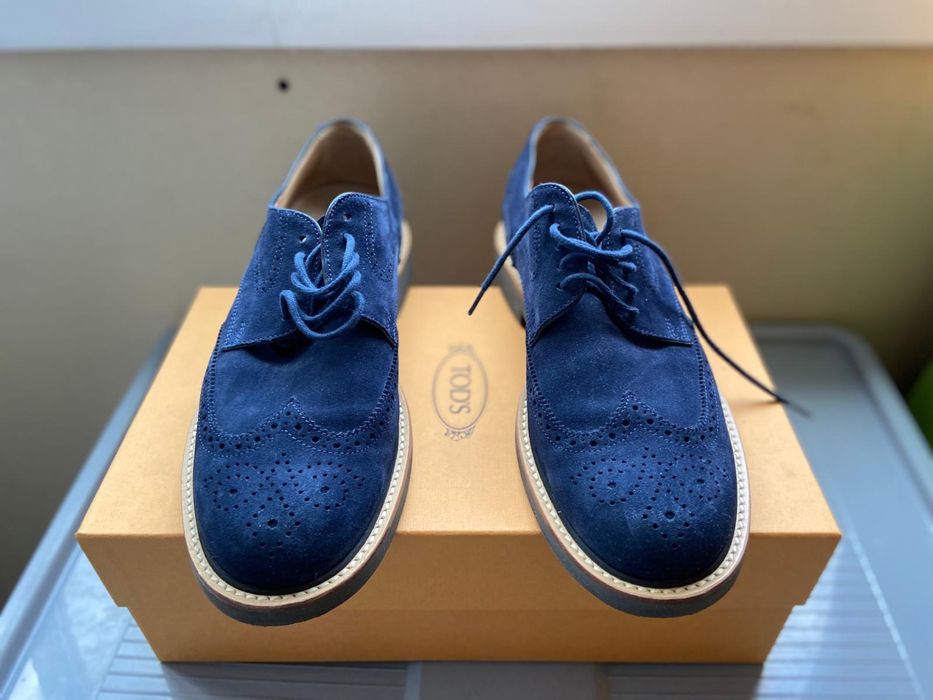 Pantofi brogue Tod’s piele intoarsa, mas.42