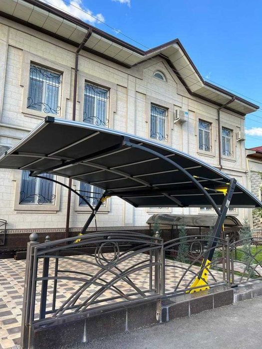 Авто навес навесы на болтах avto naves mashinaga naves hovliga naves