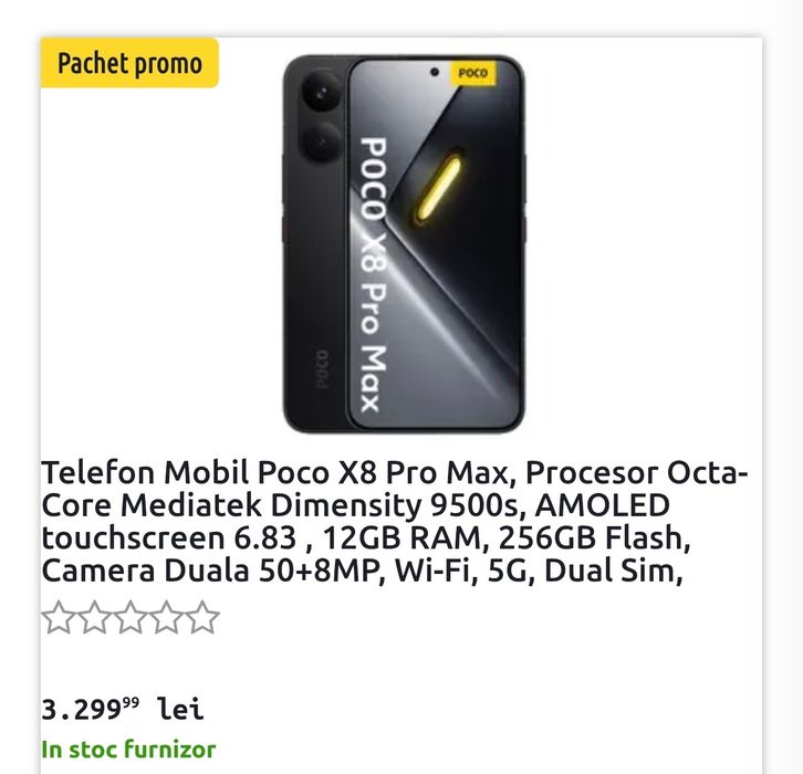 POCO X8 Pro Max 12GB RAM / 256GB – Gaming – Dimensity 9500s – 8500 mAh