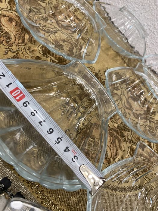 Кристални купички във формата на мида с маркировка франция