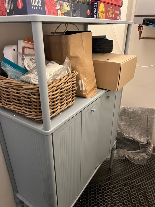 Dulap, gri deschis-bleu, 83x36x128 ikea SÅGMÄSTARE