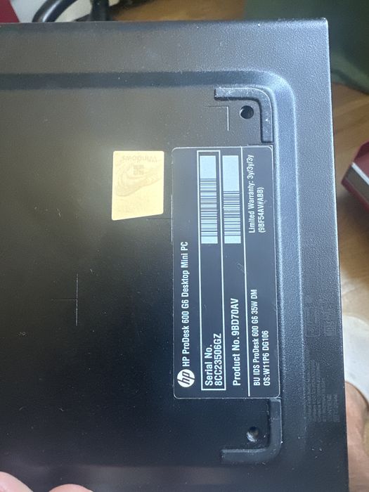 Hp prodesk  business 600 g6 ca nou
