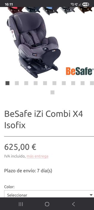 Scaun auto Besafe Combi izi x4 0-25 kg 240 lei oglinda cadou u