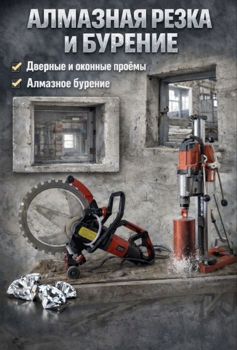 Алмазная резка и сверление отверстий