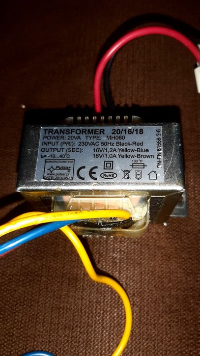 Transformator Pulsar MH060 220V - 18V/16V 20VA
