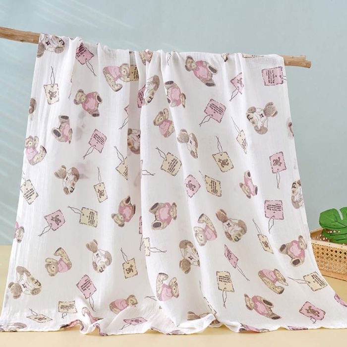 Муселинова пелена / еко одеалце за сън с динозаври 110*120 см.