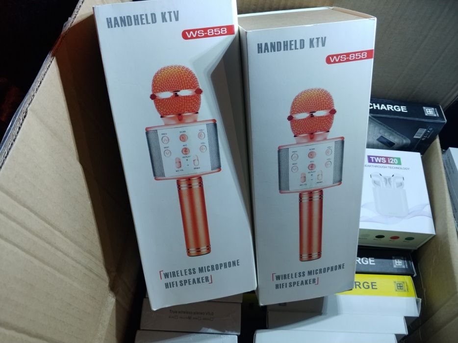 БЕПУЛ Доставка!!Микрофон караоке с колонкой , блютузом и флешкой.