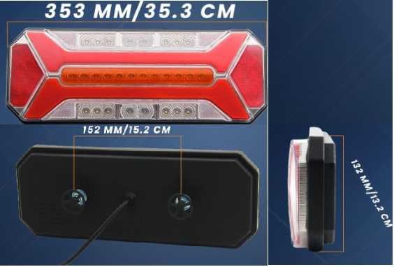 Стоп диоден LED 5 светлини с динамичен мигач 12/24V