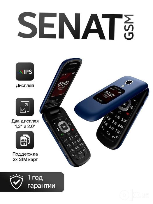 Novey Senat GSM 2ta sim karta 1ta flesh karta