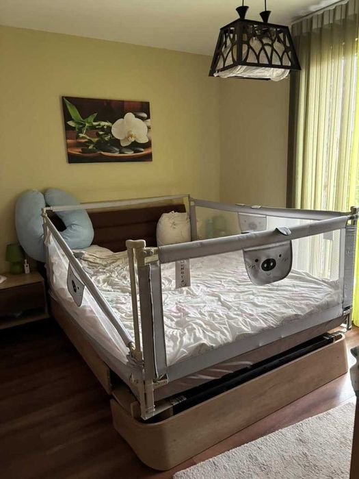 Комплект от 3 плъзгащи се защитни бариери за легло 160x200 Primabobo