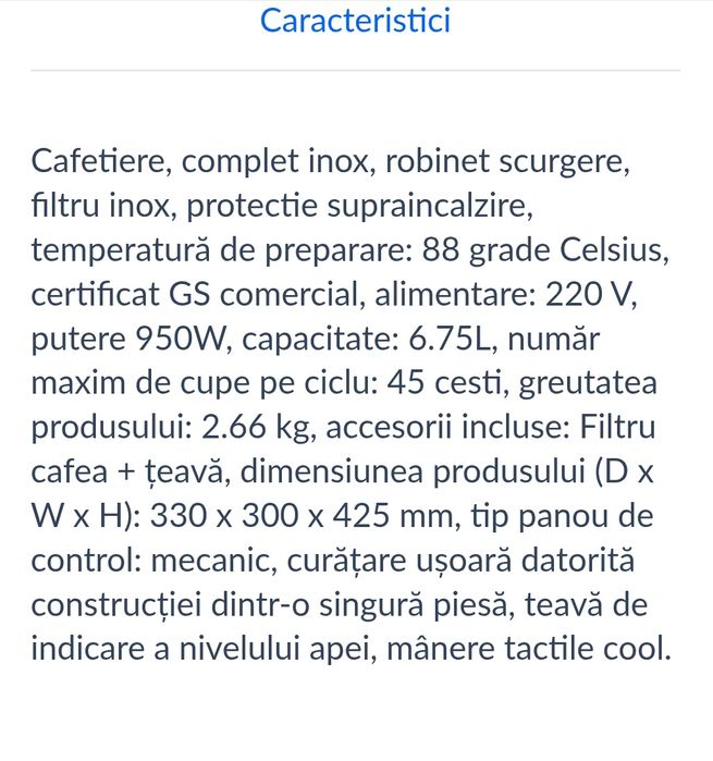Cafetiera profesionala Metro GCM4007