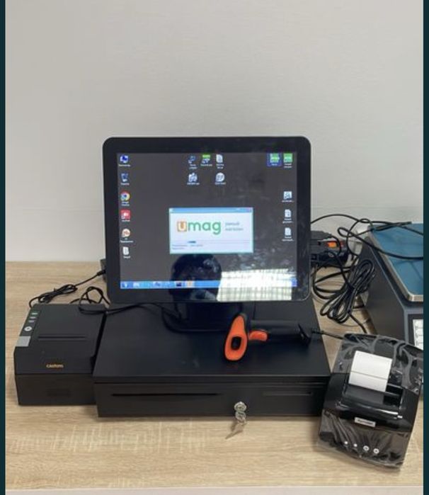 Умаг .Моноблок , сканер, принтер чеков, принтер этикеток.