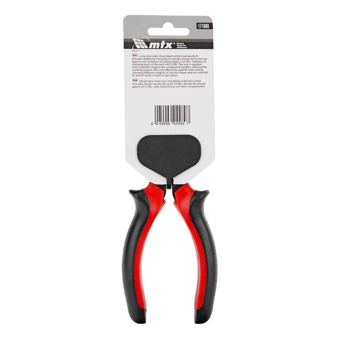 Клещи с удължени полукръгли прави челюсти 180 мм,двукомпонентни дръжки
