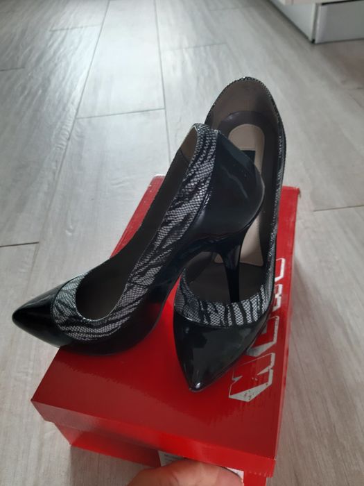 Pantofi stiletto piele naturală