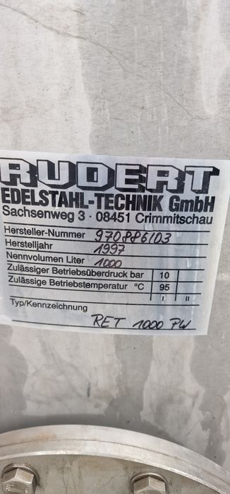 Boiler 750 litri  Puffer 1000 litri din inox cu gura de vizitare