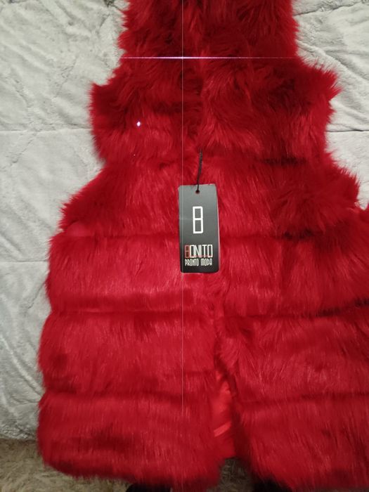 Vesta blana ecologica cu gluga